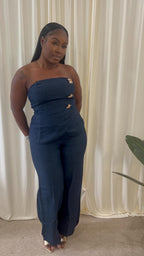 💙 Navy Strapless Jumpsuit