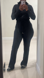 Pintucked Warm Up Set (Black)