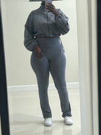 Zip Me Up Warm Up Set (Grey)