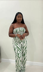 Zebra Jumpsuit (Green)