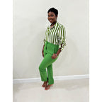 High Waist Long Pants (Green)