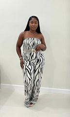 Zebra Jumpsuit (Black)