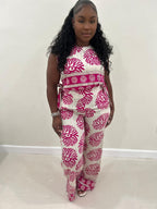 Cora Pants Set (Fuschia)