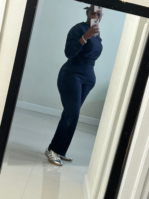 Cozy Girl Warm Up Set (Navy)