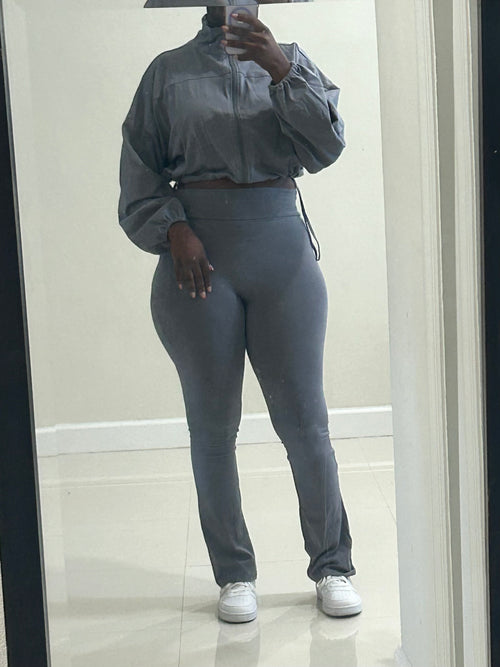 Zip Me Up Warm Up Set (Grey)