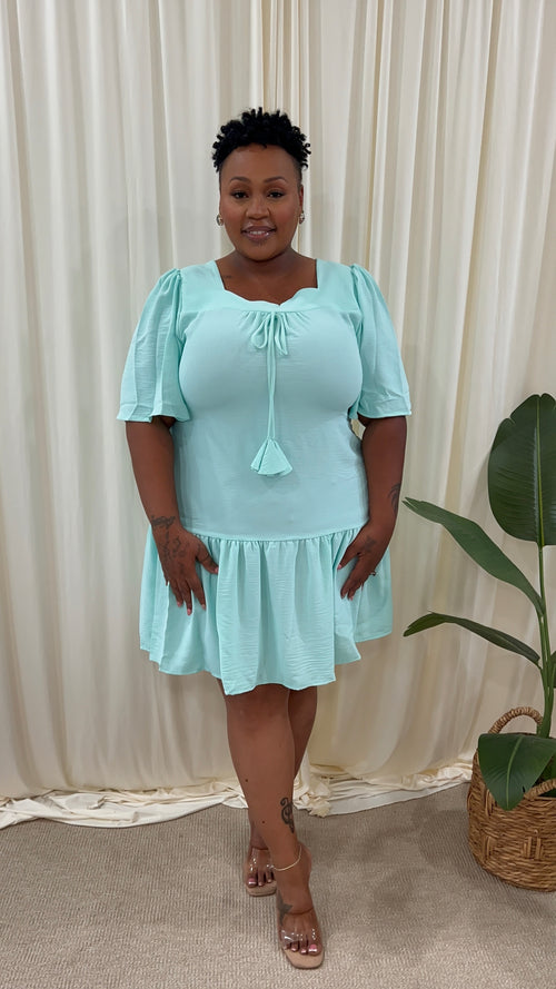 🩵 Sea Breeze Mini Dress